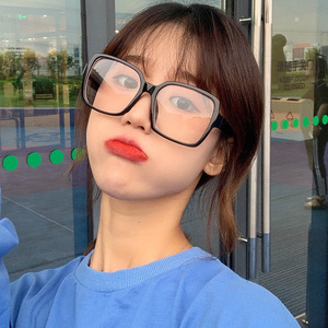 Montures de lunettes carrées R3-888, monture intégrale, verres plats noirs, anti-UV, unisexe, style rétro tendance - Product Image 5