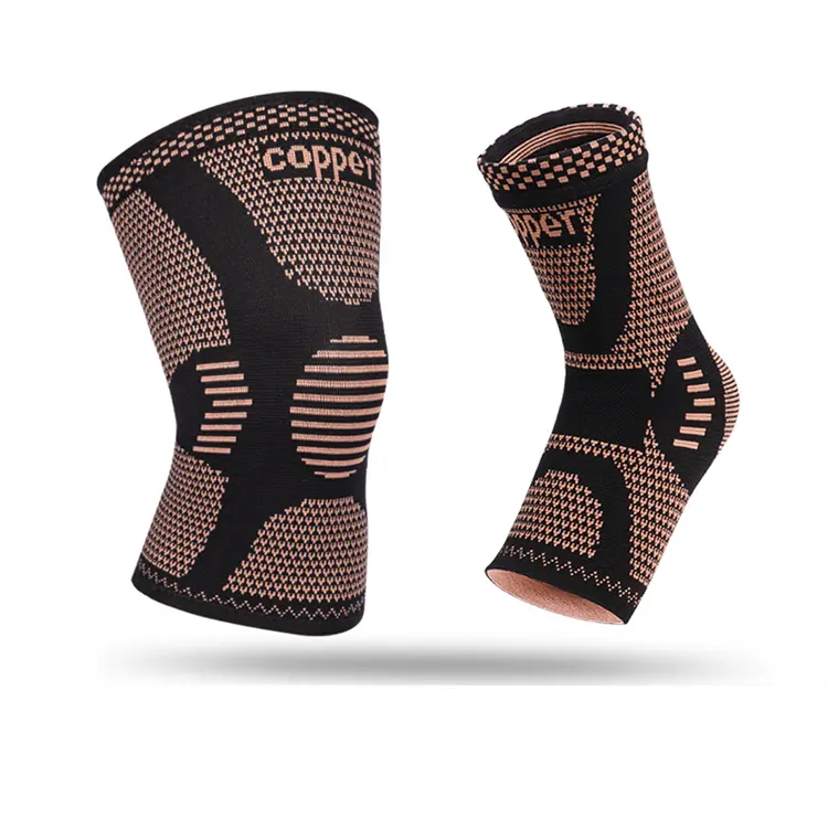 Wholesale copper fiber knee anklet compression sleeve support,knee pad in competitive price