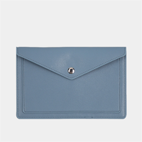 Porte-documents en cuir PU sac d'ordinateur housse pour ordinateur portable avec organisateur de fichiers enveloppe étui pour reçu contrat stockage de documents