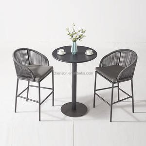 Mesa de <span class=keywords><strong>Bar</strong></span> de Metal de Estilo Moderno, Mesas Altas de Restaurante, Mesa de Jardín Impermeable - Product Image 2