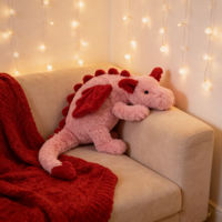 Jelly Catt Peluche en coton biologique Dragon du ciel Dragon des neiges, animaux en peluche doux et rembourrés, coussin lesté avec rembourrage en PP