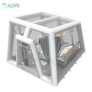 Tentes de glamping AOYU, chambres à bulles gonflables prismatiques de luxe à vendre en Chine, PVC personnalisé sans plis, trois ans - Product Image 2