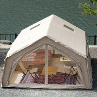 Tente d'air pour chambre à coucher extérieure 4 saisons Tentes confortables Camping En Plein Air Noir Grandes tentes gonflables pour le camping
