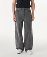 Jeans en denim brut japonais sur mesure OEM, coupe ample et large, pour hommes, style vintage, délavé, poids lourd, streetwear