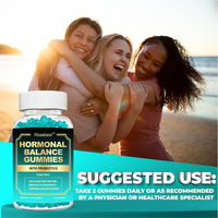 OEM Private Label Suiker Vrij Veganistische Hormonale Balans Gummies voor Vrouwen 7-in-1 PMS Menopauze Stemming Spijsvertering Supplement met Probiotica