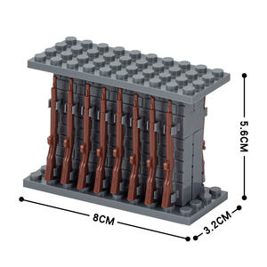Accesorios de la <span class=keywords><strong>Serie</strong></span> MOC0078, Estantes de Almacenamiento para Armas de Fuego, Vitrinas, Soldados, Armas, Bloques de Construcción Coleccionables, Juguetes Educativos para Niños - Product Image 5