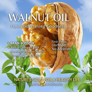 Huile de noix biologique en gros, marque privée, naturelle, pressée à froid, qualité supérieure, pour soins de la peau, massage corporel, fourniture OEM ODM - Product Image 5