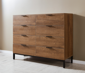 <span class=keywords><strong>Commode</strong></span> de chambre à coucher moderne en forme de diamant 8 tiroirs Table de vanité en bois de chêne écrasé en gros <span class=keywords><strong>Commode</strong></span> noire à 8 tiroirs pour meubles de maison - Product Image 2
