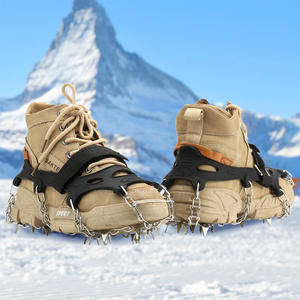 Couvre-chaussures antidérapants en silicone à 24 dents pour la randonnée hivernale et la pêche sur glace, résistants à l'usure et épaissis (OEM) - Product Image 1