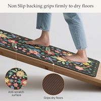 Tapis de cuisine moderne CR, rembourré, anti-fatigue, imperméable, lavable, antidérapant, en PVC, adapté aux animaux domestiques, réversible