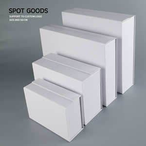 Custom hot stamp logo small large storage box gift kraft paper cosmetic packing boxes