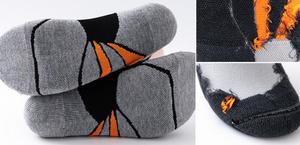 Chaussettes courtes de sport pour homme, cheville, en tissu éponge, pour la course et le fitness, avec amorti, absorption de la transpiration, patchwork, collection printemps-été 2026, nouveauté - Product Image 3