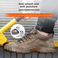 Chaussures de sécurité pour hommes à embout d'acier, anti-perforation, résistantes aux chocs, bottes de travail industrielles, fourniture d'usine OEM