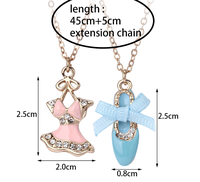 Nouveau Collier Pendentif Ballerine en Diamants Mignons, Accessoire de Bijouterie pour Femme, Cadeau Idéal pour les Chaussures Habillées