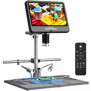 กล้องจุลทรรศน์ดิจิตอล4K 60FPS 10.1 ''3840P UHD 2000X 64MP 3840P UHD สำหรับการซ่อมระบบอิเล็กทรอนิกส์ - Product Image 1