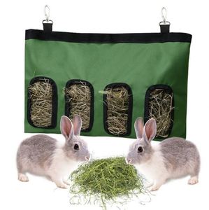 Free Sample Rabbit <b>Hay</b> <b>Feeder</b> Bag <b>Hay</b> Bag 4 Holes Hanging <b>Feeder</b> Pig <b>Hay</b> <b>Feeder</b> Storage Small Animal Feeding Bag for Rabbit - Product Image 1