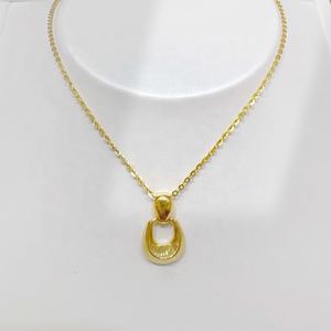 Collier géométrique en argent 925 plaqué or 18 carats, prix d'usine, mode féminine, style hip hop, nœud simple, colliers superposés coréens - Product Image 2