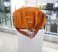 Personal isierte Velvet Weekender Overnight Duffle Bag mit geste ppter Sport reisetasche mit kleiner Tasche