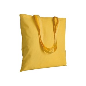 Bolsa de Compras de Algodón Personalizable, Mediana, Asas Largas de 30-50 cm, Amarilla, para Uso Diario - Product Image 1