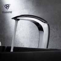 Robinet de lavabo de salle de bain en cuivre de luxe à levier unique chromé Bravat, vente en gros