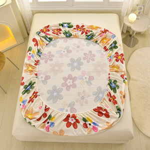 Draps de lit en velours de lait épais et chaud pour dortoir d'étudiants en hiver, style frais et <span class=keywords><strong>petit</strong></span>, motif de plantes et de fleurs, facile - Product Image 4