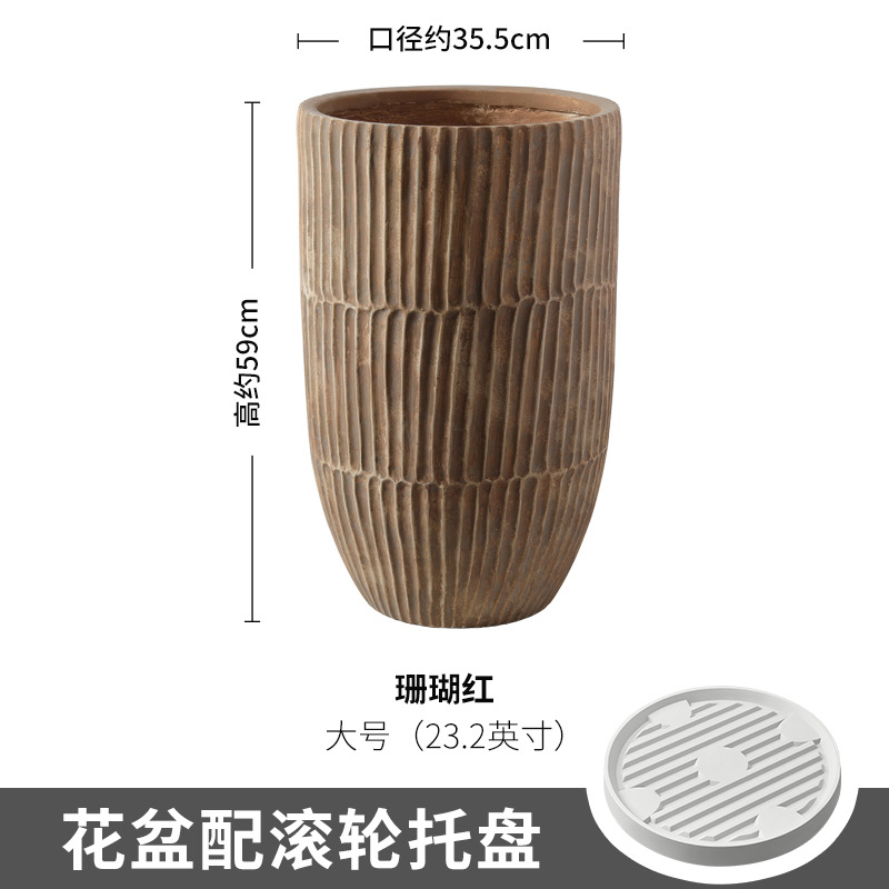 coral red large size (with plastic roller tray)