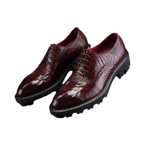 รองเท้าโลฟเฟอร์ผู้ชายคุณภาพสูงแบบใหม่ ลายปั๊มนูน พร้อมเชือกผูก สำหรับฤดูใบไม้ผลิและฤดูร้อน พื้นหนา กันลื่น ทำจากหนังแท้ - Product Image 4