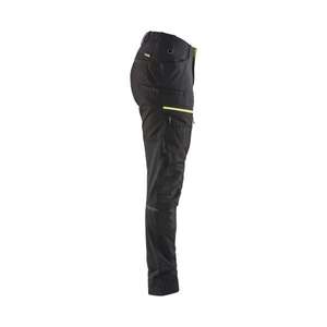 BLAKLADER - 716618459933D20 Women's Service <b>trousers</b> with <b>stretch</b> <b>Black</b>/Yellow - EAN 7330509800119 WORK <b>TROUSERS</b> - Product Image 4