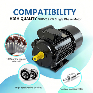 2ポール1.1Kw 2.2Kw 1.5Hp 3 Hp 220V 50Hz誘導ACモーター単相モーター - Product Image 5