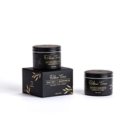 Lilin Aromaterapi Lilin Kedelai Kaleng Logam Hitam Ukuran Perjalanan Portabel Aroma Hutan Alami Dekorasi Kamar Tidur Spa Hadiah Lilin