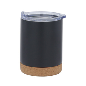 Taza de Viaje de Acero Inoxidable Aislada de 360 ml (12 oz) con Base de <span class=keywords><strong>Corcho</strong></span>, Taza Térmica de Doble Pared para Café y Bebidas de Oficina - Product Image 4