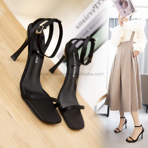 New Women's Square Head Open-toed High Heels With European Sandals - Product Image 2
