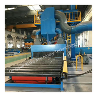 Machine de grenaillage CE Q69 pour plaques d'acier/poutres en H, type convoyeur à rouleaux automatique, machine de sablage à passage continu