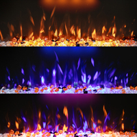 Inserto de calentador de chimenea eléctrico moderno Luxstar de 25 pulgadas con ajuste de temperatura de control táctil para uso doméstico o hotelero