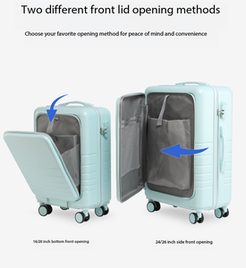 <span class=keywords><strong>Valise</strong></span> à roulettes à ouverture frontale en ABS + PC, légère, silencieuse, avec serrure à combinaison, ensemble de bagages de voyage d'affaires - Product Image 3
