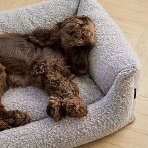 Großhandel Maßgefertigtes Neues Design Luxuriöses Solides Memory-Schaum Wasserdichtes Rechteckiges Hundebett mit Abnehmbarem Bouclé-Stoffbezug für Innenräume - Product Image 5