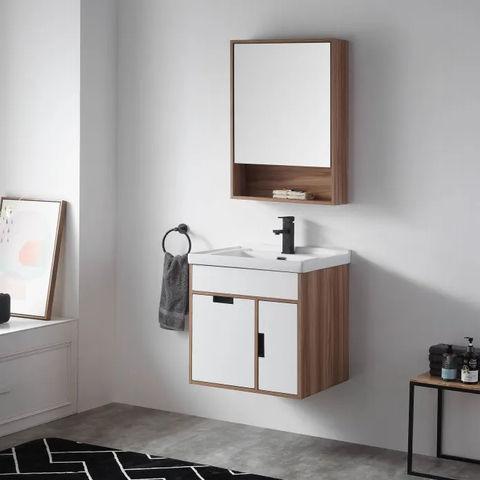 Hotel Color Plywood Material Bathroom Mirror Cabinet Style Milk Modern White Wall Mounted Installation Spare Parts