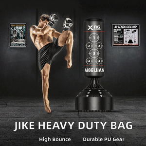 Saco de Boxeo de Pedestal Personalizado de Cuero PU Reforzado, Saco de Arena Independiente para Entrenamiento de Gimnasio - Product Image 2