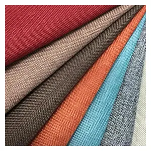 HomeTextiles 100% Polyester Linen Sofa Fabrics waterproof Linen sofa curtain Upholstery Fabrics