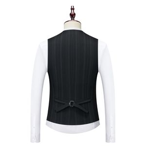 Veste Gilet Pantalon Nouvelle Mode Boutique Plaid Casual Office Business Men Suit Groom Wedding Dress Tuxedo 3 Pcs Blazers Set - Product Image 5