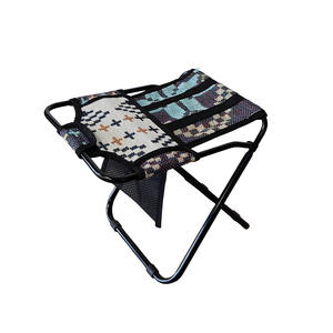 Chaise de camping et de pêche moderne, portable, légère, durable, confortable, pliable, en métal, avec dossier - Product Image 5