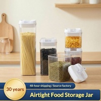 Boîte de conservation alimentaire à cinq compartiments, type presse, en plastique, sous vide, pour cuisine, avec fermeture facile, 1-2L, design moderne