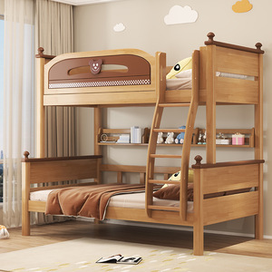 Litera doble de <span class=keywords><strong>madera</strong></span> con tobogán de dos capas para niñas, camas para niños - Product Image 1