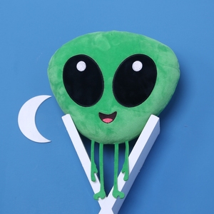 All'ingrosso peluche alieno peluche peluche peluche di peluche giocattolo adorabile creatura verde grande testa aliena peluche - Product Image 2