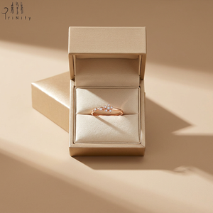 Anillo de Diamantes Naturales Reales de Alta Calidad, Fabricante Mayorista, Exportación, Elegancia Floral, Oro Rosa Sólido de 18K, Anillo Apilable - Product Image 6