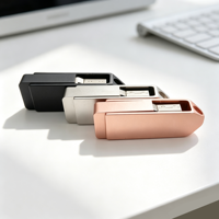 Nouvelle conception 2026 – Clé USB pivotante en métal de petite taille 2.0 8 Go 16 Go 32 Go – Clé USB personnalisable avec logo – Vente en gros de clés USB