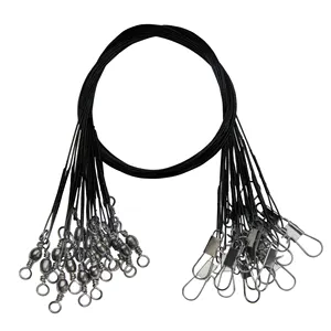 100PCS Fishing Wire Leaders,Steel Leaders Fishing, Saltwater Leaders Wire  with Swivels and Snaps