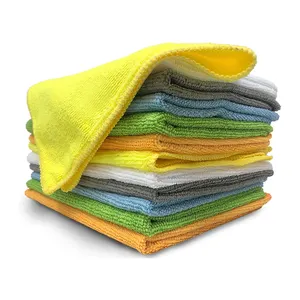 custom designer edgeless 30x30 40x40 table cleaning microfiber cloths multi purpose glass microfiber cleaning cloth for car