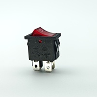 Interrupteur de voiture SUDA KCD1-104 personnalisé industriel 4P DPST à bascule à verrouillage ON-OFF en plastique et cuivre 250V IP40 6A Noir 10000