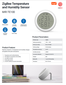 Sensor de Temperatura y Humedad Multi-IR con Pantalla TFT LCD, Funciona con Batería, Control por Aplicación, para Uso Doméstico, Prevención de Moho, Control de Alergias - Product Image 6
